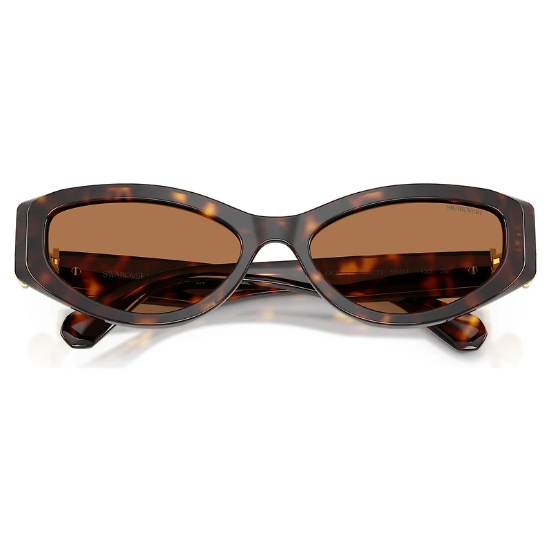 Sunglasses, Cat-eye shape, SK6045, Brown by SWAROVSKI
