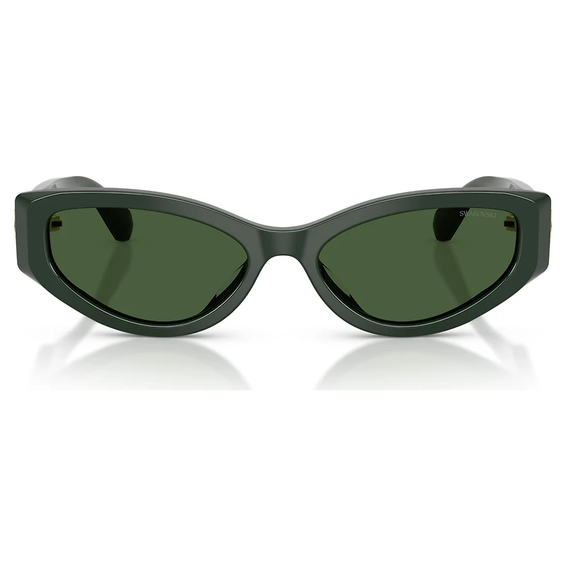 Sunglasses, Cat-eye shape, SK6045, Green by SWAROVSKI