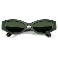 Sunglasses, Cat-eye shape, SK6045, Green by SWAROVSKI