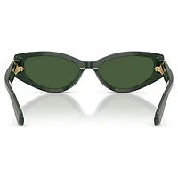 Sunglasses, Cat-eye shape, SK6045, Green by SWAROVSKI