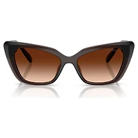 Sunglasses, Cat-eye shape, SK6047, Dark brown by SWAROVSKI