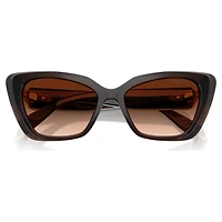 Sunglasses, Cat-eye shape, SK6047, Dark brown by SWAROVSKI