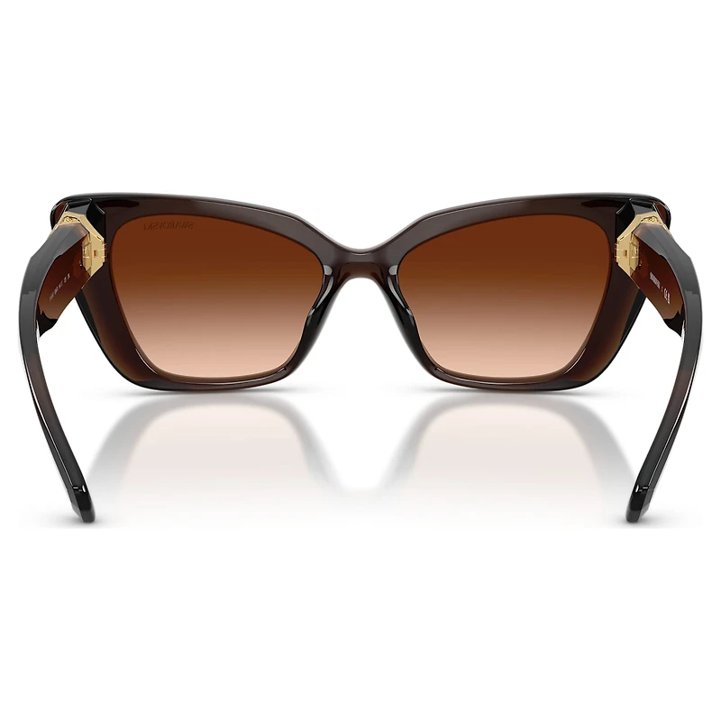 Sunglasses, Cat-Eye shape, SK6047, Dark brown by SWAROVSKI