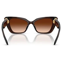 Sunglasses, Cat-Eye shape, SK6047, Dark brown by SWAROVSKI
