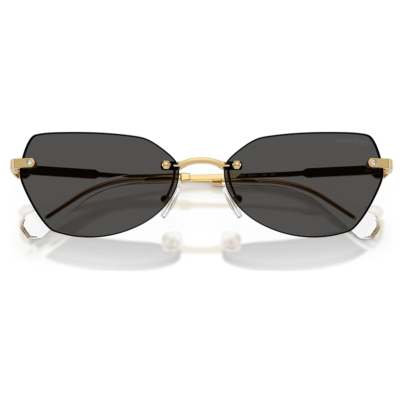 Sunglasses, Pillow shape, SK7038, Gold tone by SWAROVSKI
