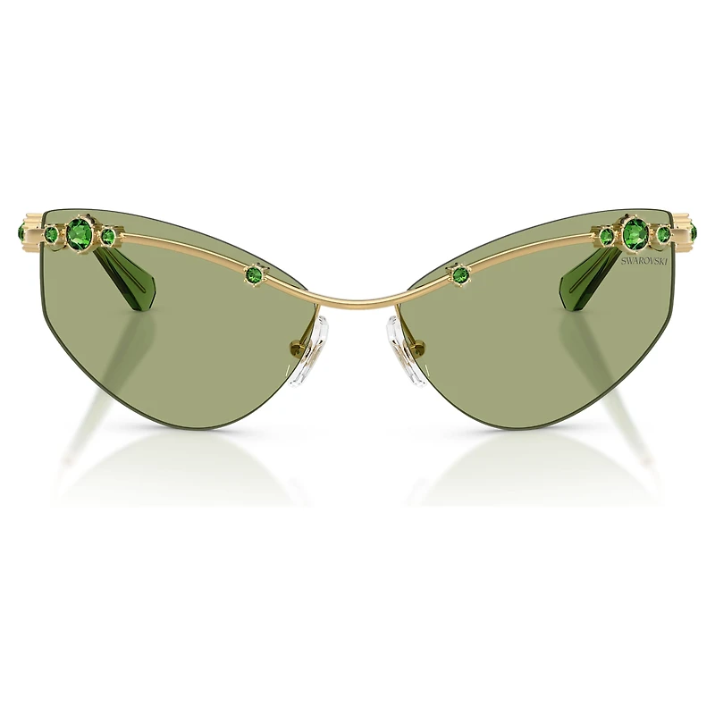 Sunglasses, Cat-eye shape, SK7039, Gold tone by SWAROVSKI