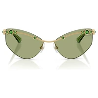 Sunglasses, Cat-eye shape, SK7039, Gold tone by SWAROVSKI