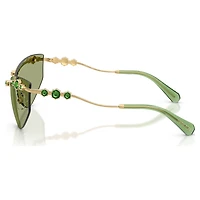 Sunglasses, Cat-eye shape, SK7039, Gold tone by SWAROVSKI
