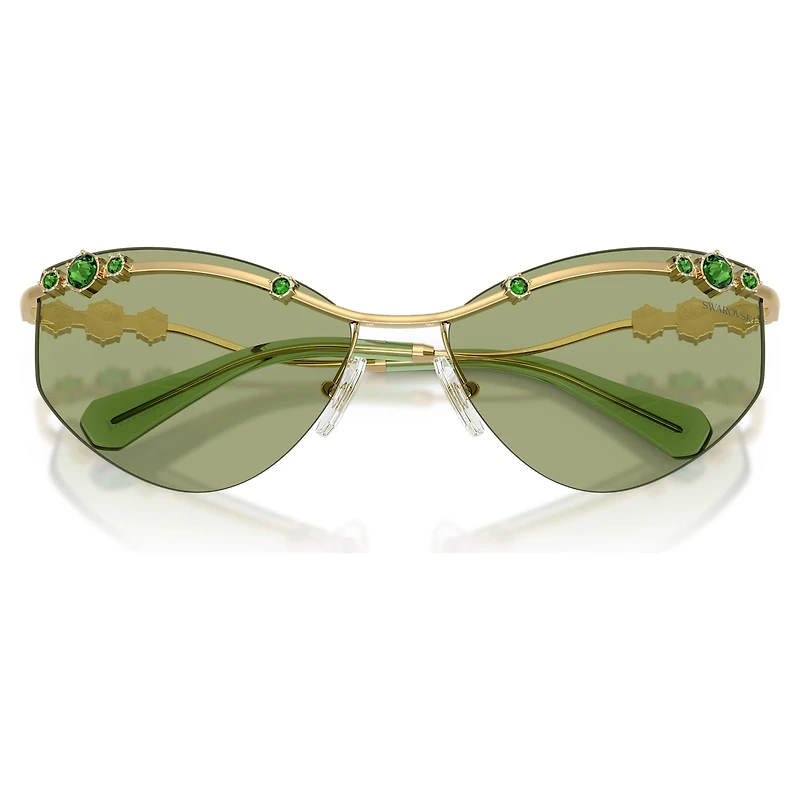 Sunglasses, Cat-eye shape, SK7039, Gold tone by SWAROVSKI
