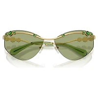 Sunglasses, Cat-eye shape, SK7039, Gold tone by SWAROVSKI