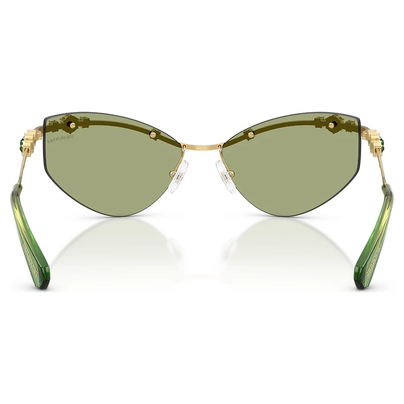 Sunglasses, Cat-eye shape, SK7039, Gold tone by SWAROVSKI
