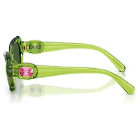 Sunglasses, Pillow shape, SK6050, Green by SWAROVSKI