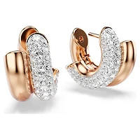 Dextera hoop earrings, Round cut, Mini, White