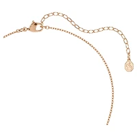 Dextera pendant, Round cut, White, 18K rose gold finish