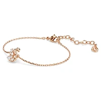 Swan bracelet, Mixed cuts, Swan, White, Rose gold-tone plated by SWAROVSKI