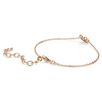Swan bracelet, Mixed cuts, Swan, White, 18K rose gold finish