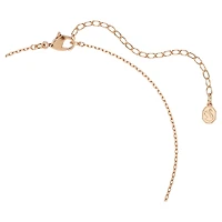 Swan pendant, Mixed cuts, Swan, White, Rose gold-tone plated by SWAROVSKI