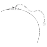 Sublima pendant, Round cut, White, Rhodium plated
