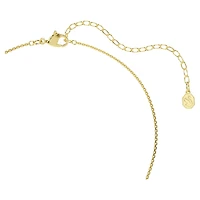 Hyperbola pendant, Round cut, White, 18K gold finish
