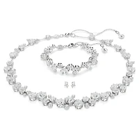 Constella set, Mixed cuts, White, Rhodium plated by SWAROVSKI