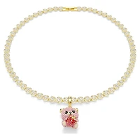 Idyllia charm, Mixed cuts, Teddy, Pink, 18K gold finish