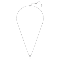 Eternity pendant, Lab-grown diamonds 0.5 ct tw, Heart shape, Sterling silver by SWAROVSKI