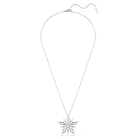 Idyllia pendant, Star, White, Rhodium plated by SWAROVSKI