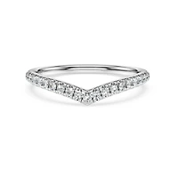 Eternity V band ring, Lab-grown diamonds 0.25 ct tw, Round shape, 14K white gold by SWAROVSKI