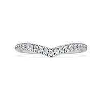 Eternity V band ring, Lab-grown diamonds 0.25 ct tw, Round shape, 14K white gold by SWAROVSKI