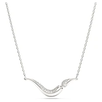 Swarovski Classica necklace, Round cut, White, Sterling silver