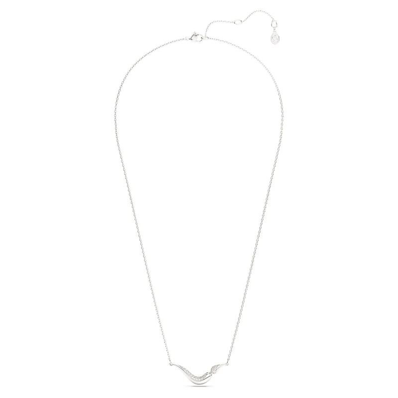 Swarovski Classica necklace, Round cut, White, Sterling silver