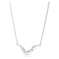 Swarovski Classica necklace, Round cut, White, Sterling silver