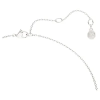 Swarovski Classica necklace, Round cut, White, Sterling silver