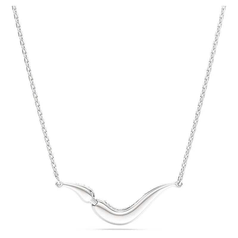 Swarovski Classica necklace, Round cut, White, Sterling silver