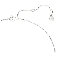Swarovski Classica pendant, Round cut, Interlocking, White, Sterling silver