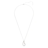 Swarovski Classica pendant, Round cut, Long, White, Sterling silver