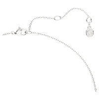 Swarovski Classica pendant, Round cut, Long, White, Sterling silver