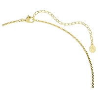 Hyperbola necklace, Round cut, White, Gold-tone plated by SWAROVSKI