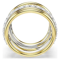 Hyperbola cocktail ring, Round cut, White, Mixed metal finish by SWAROVSKI
