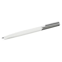 Matrix Tennis ballpoint pen, White, Chrome plated by SWAROVSKI