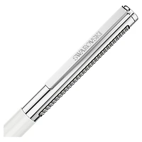 Matrix Tennis ballpoint pen, White, Chrome plated by SWAROVSKI