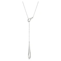 Swarovski Classica Y pendant, Round cut, White, Sterling silver