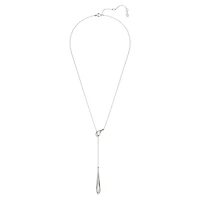 Swarovski Classica Y pendant, Round cut, White, Sterling silver