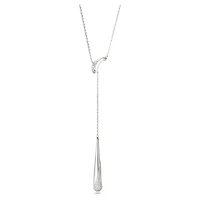 Swarovski Classica Y pendant, Round cut, White, Sterling silver