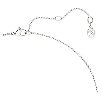 Classica Y pendant, Round cut, White, Sterling silver