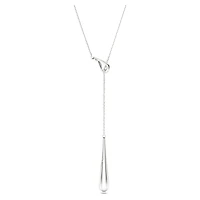 Swarovski Classica Y pendant, Round cut, White, Sterling silver