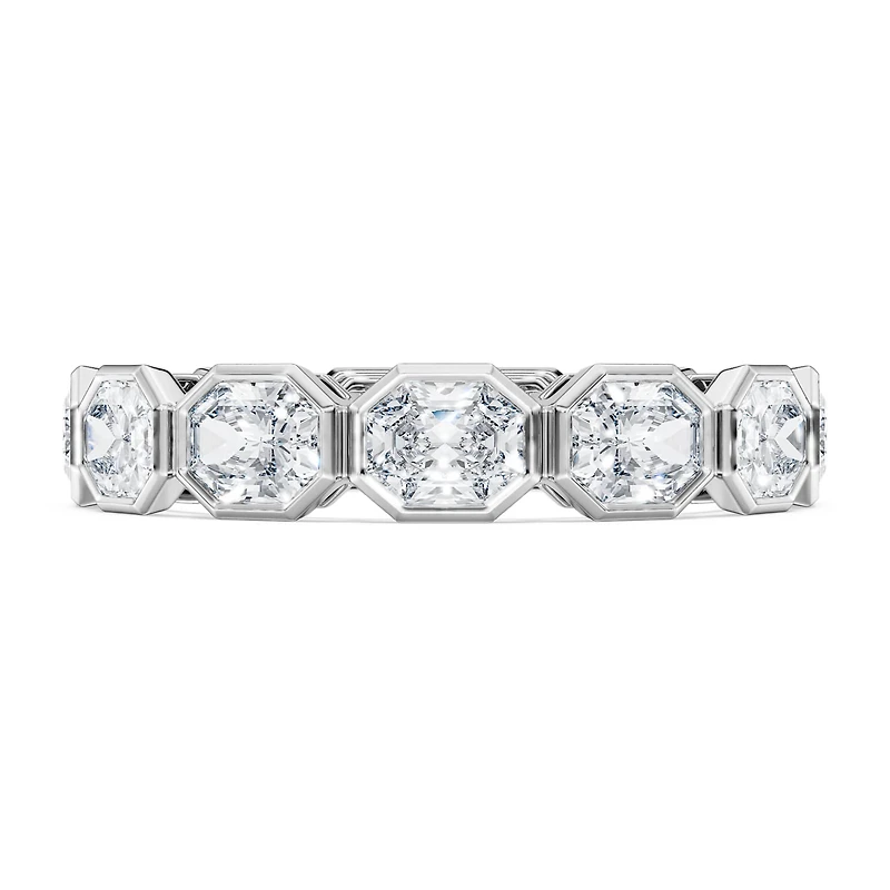 Octagon band ring, Lab-grown diamonds 2.4 ct tw, Octagon shape, 14K white gold by SWAROVSKI