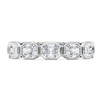 Octagon band ring, Lab-grown diamonds 2.4 ct tw, Octagon shape, 14K white gold by SWAROVSKI
