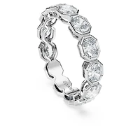 Octagon band ring, Lab-grown diamonds 2.4 ct tw, Octagon shape, 14K white gold by SWAROVSKI