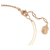 Symbolica bangle, Pavé, Horse shoe, White, 18K rose gold finish